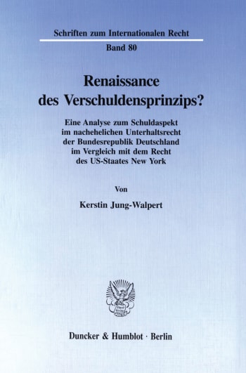 Cover: Renaissance des Verschuldensprinzips?