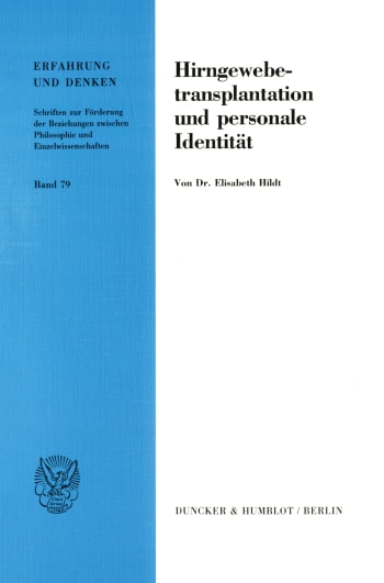 Cover: Hirngewebetransplantation und personale Identität