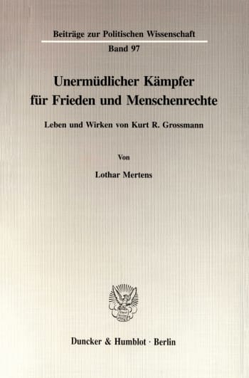 Cover: Unermüdlicher Kämpfer für Frieden und Menschenrechte