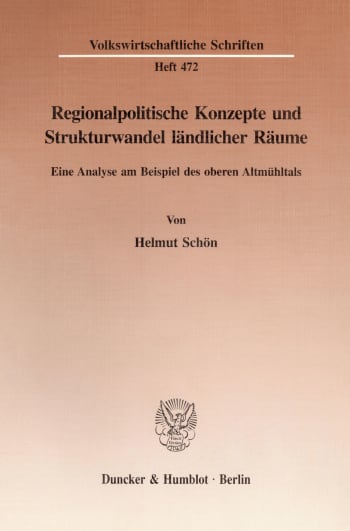 Cover: Regionalpolitische Konzepte und Strukturwandel ländlicher Räume