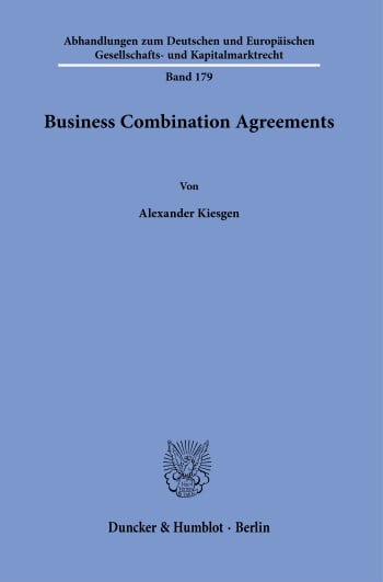 Cover: Business Combination Agreements