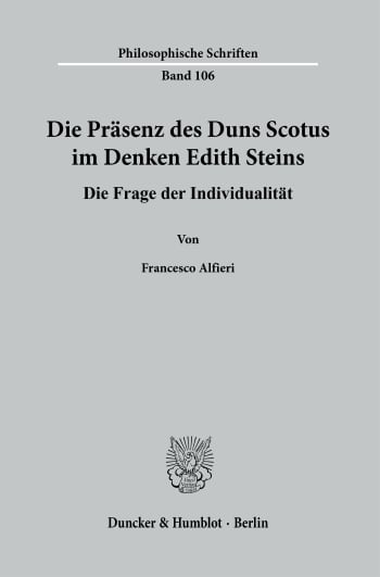 Cover: Die Präsenz des Duns Scotus im Denken Edith Steins