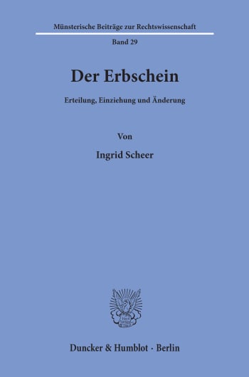 Cover: Der Erbschein