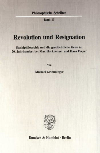 Cover: Revolution und Resignation