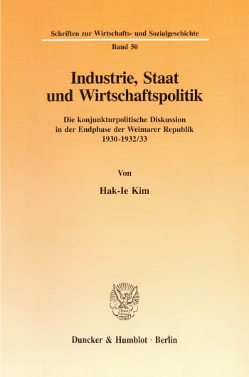 Cover: Industrie, Staat und Wirtschaftspolitik