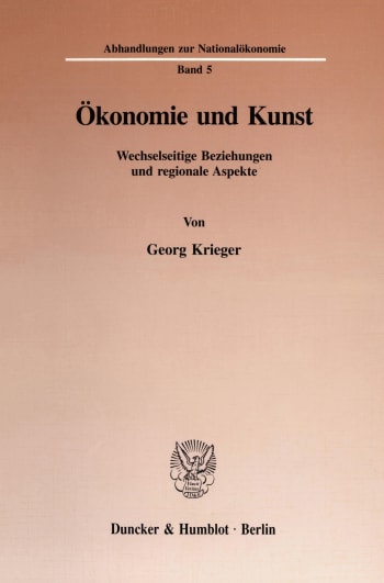 Cover: Ökonomie und Kunst