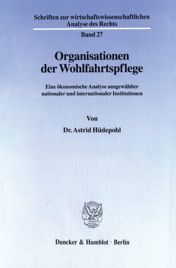 Cover: Organisationen der Wohlfahrtspflege