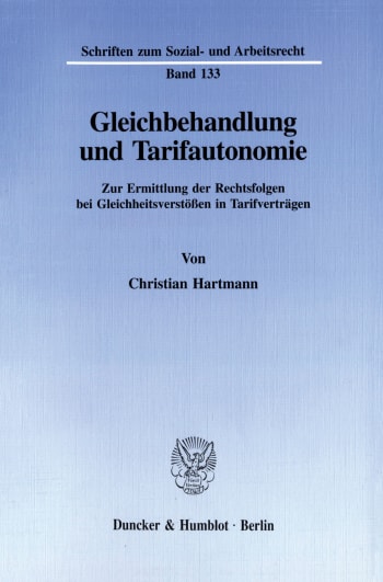 Cover: Gleichbehandlung und Tarifautonomie