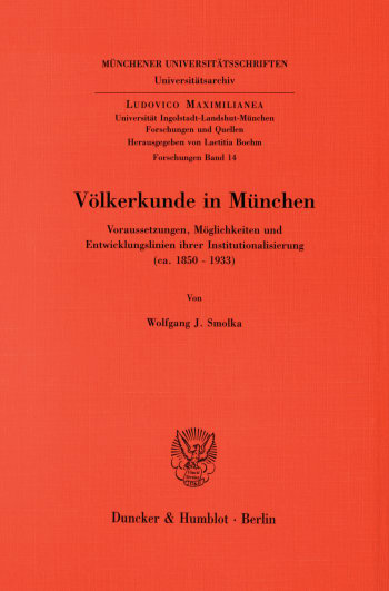 Cover: Völkerkunde in München