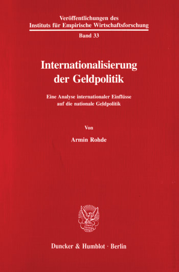 Cover: Internationalisierung der Geldpolitik