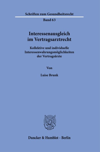 Cover: Interessenausgleich im Vertragsarztrecht