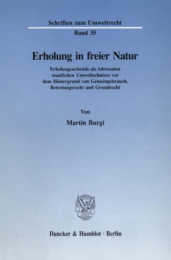 Cover: Erholung in freier Natur