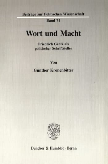 Cover: Wort und Macht