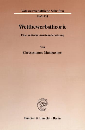 Cover: Wettbewerbstheorie