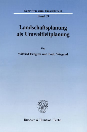 Cover: Landschaftsplanung als Umweltleitplanung