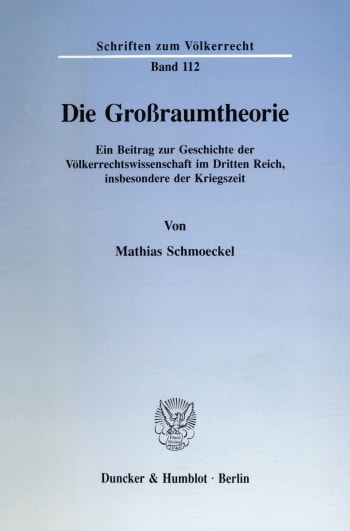 Cover: Die Großraumtheorie