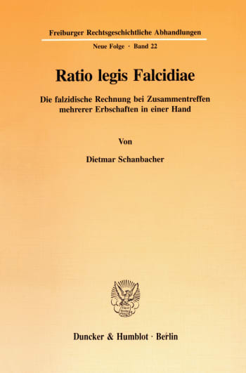 Cover: Ratio legis Falcidiae