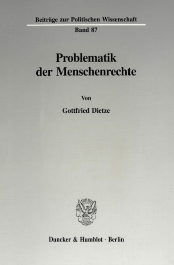 Cover: Problematik der Menschenrechte