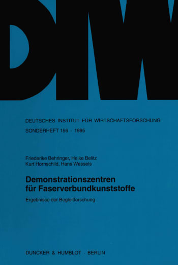 Cover: Demonstrationszentren für Faserverbundkunststoffe