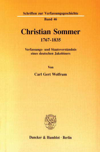 Cover: Christian Sommer 1767–1835