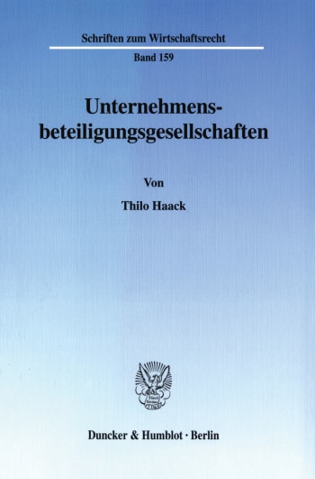 Cover: Unternehmensbeteiligungsgesellschaften