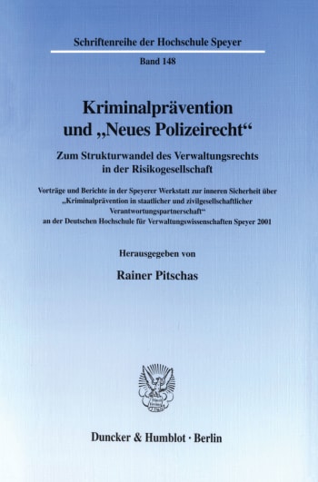 Cover: Kriminalprävention und »Neues Polizeirecht«