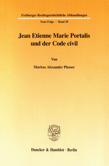 Cover: Jean Etienne Marie Portalis und der Code civil