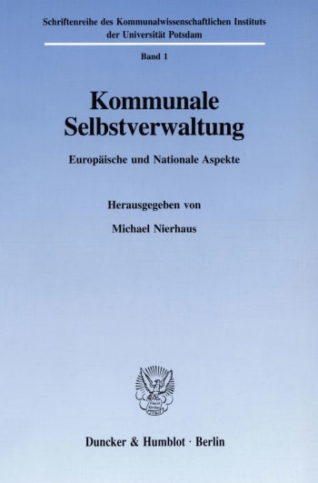 Cover: Kommunale Selbstverwaltung