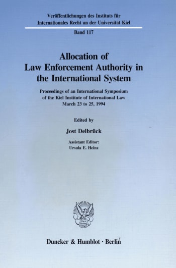 Cover: Allocation of Law Enforcement Authority in the International System