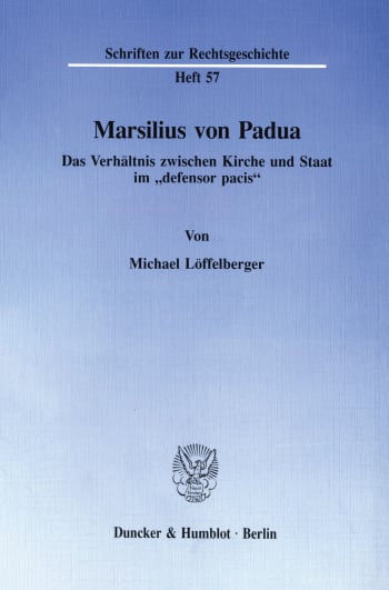 Cover: Marsilius von Padua