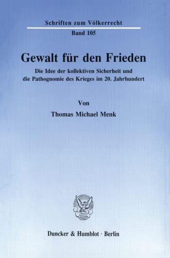 Cover: Gewalt für den Frieden