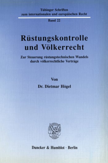 Cover: Rüstungskontrolle und Völkerrecht