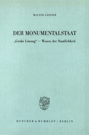 Cover: Der Monumentalstaat