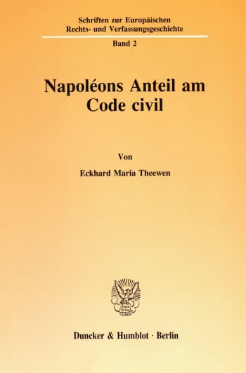 Cover: Napoléons Anteil am Code civil