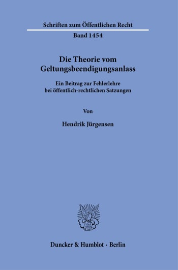 Cover: Die Theorie vom Geltungsbeendigungsanlass