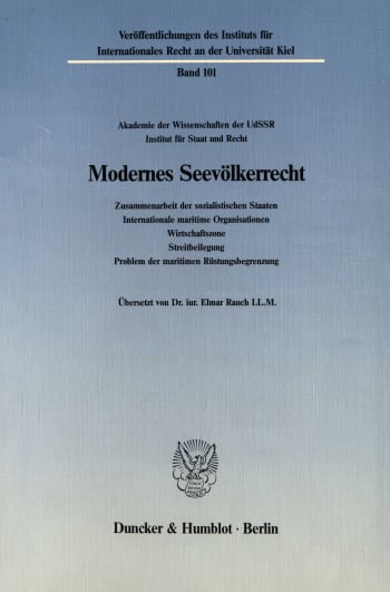 Cover: Modernes Seevölkerrecht