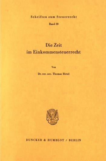 Cover: Die Zeit im Einkommensteuerrecht