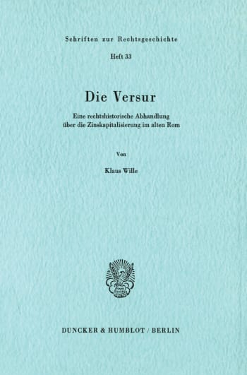 Cover: Die Versur