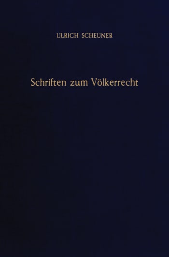 Cover: Schriften zum Völkerrecht