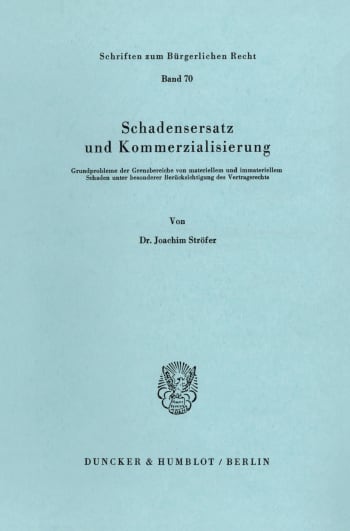 Cover: Schadensersatz und Kommerzialisierung