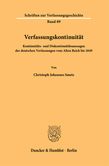 Cover: Verfassungskontinuität