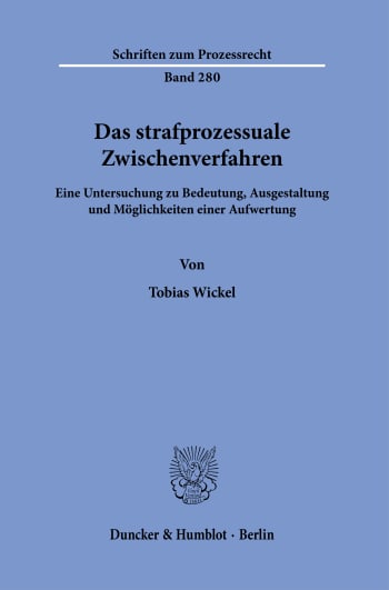 Cover: Das strafprozessuale Zwischenverfahren