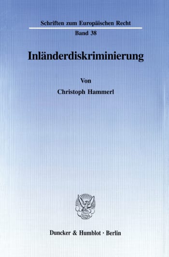 Cover: Inländerdiskriminierung