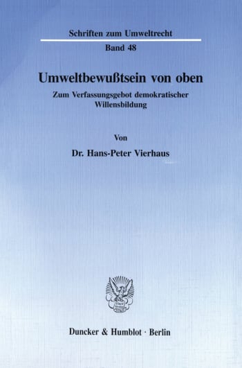 Cover: Umweltbewußtsein von oben