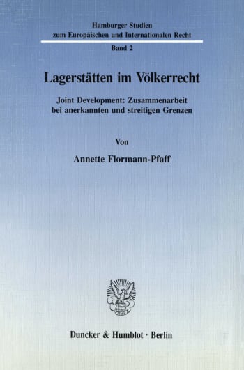 Cover: Lagerstätten im Völkerrecht