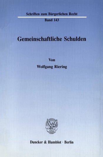 Cover: Gemeinschaftliche Schulden