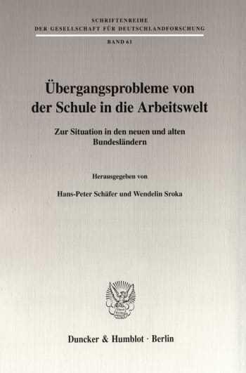 Cover: Übergangsprobleme von der Schule in die Arbeitswelt