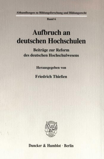 Cover: Aufbruch an deutschen Hochschulen