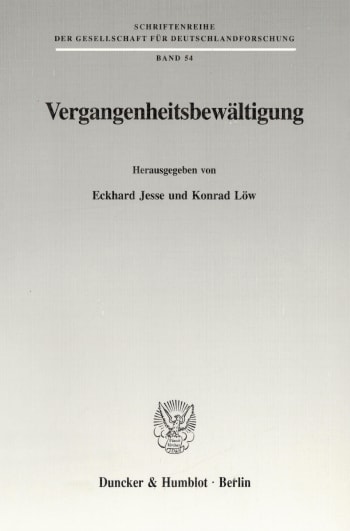 Cover: Vergangenheitsbewältigung