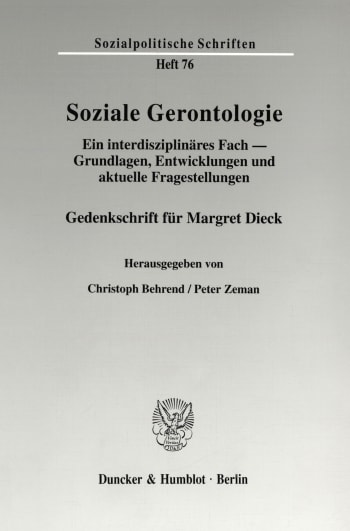 Cover: Soziale Gerontologie